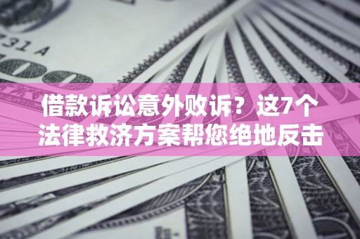 北京借款诉讼意外败诉？这7个法律救济方案帮您绝地反击！